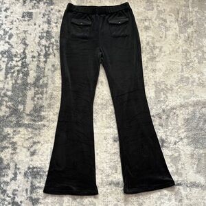 Black Flared Velvet Pants